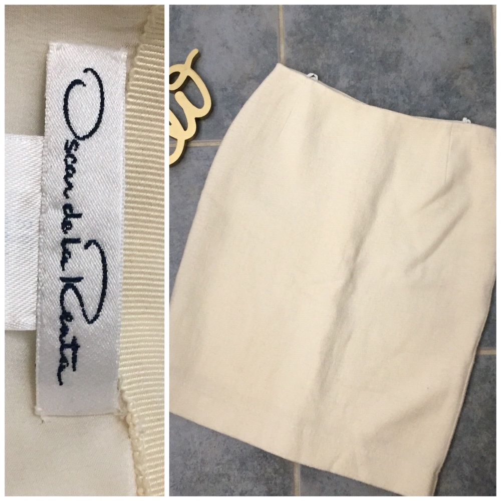 Oscar De La Renta Wool Silk Skirt 6 NWOT - Picture 1 of 8